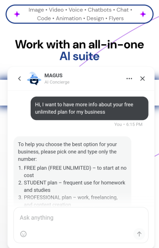 MAGUS AI Free Chatbots